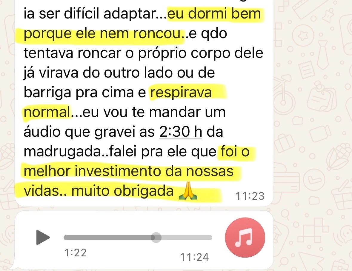 Depoimento de esposa: eu dormi bem porque ele nem roncou